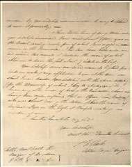 Photographic copy of letter from Captain Alexander Kennedy Clark, Royal Dragoons, to the Marquess of Anglesey, Norwich, 18 June 1817