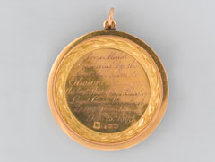 Gold prize medal for shooting, Edward Simpson, 1st Regiment of Loyal London Volunteers, 1805
