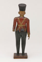 Carved wooden figure of a British officer of the 3rd Madras (European) Infantry, 1854 (c)