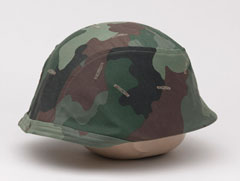 Helmet used by the Kosovo Liberation Army, 1999 (c)