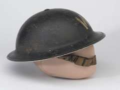 Air Raid Precautions (ARP) warden's helmet, 1940 (c)