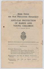 Air Raid Precautions (ARP) Department guide to anti-gas protection of babies and young children, July 1939