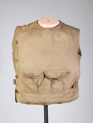 'Chemico' body armour belonging to Corporal Sidney W Cooper, 2nd/6th North Staffordshire (Princess of Wales's) Regiment, 1915