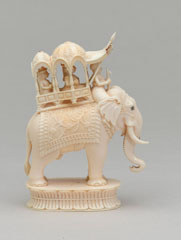 White king, chess piece, India, 1820 (c)