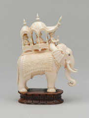 Black king, chess piece, India, 1820 (c)