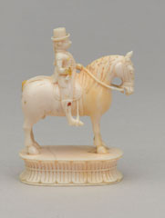 White knight, chess piece, India, 1820 (c)