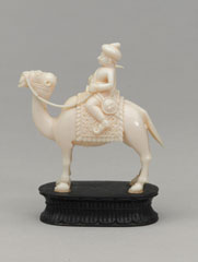 Black knight, chess piece, India, 1820 (c)