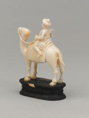 Black knight, chess piece, India, 1820 (c)