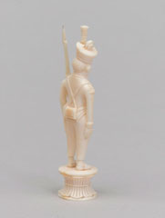 White pawn, chess piece, India, 1820 (c)