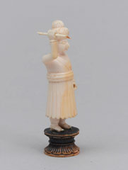 Black pawn, chess piece, India, 1820 (c)