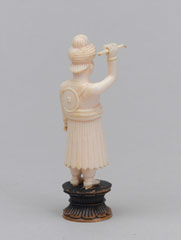 Black pawn, chess piece, India, 1820 (c)