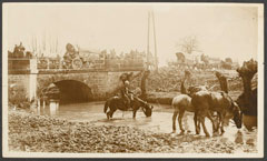 A French convoy halted to water the horses, 1916 (c)