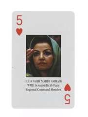 'Iraq Pack', a set of 'Most Wanted' Iraqis playing cards, comprising 52 cards, 2 Jokers and a cover card, 2003