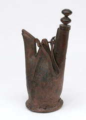 Leather Afghan waterbottle, 1842 (c)