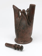 Leather Afghan waterbottle, 1842 (c)