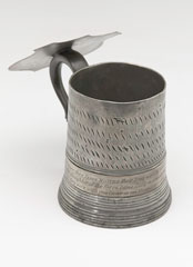 Pewter tankard, which belonged to Lieutenant Edward Webb while a hostage at Kabul, 1840 (c)