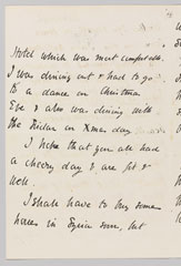 Manuscript letter written by Major John Francis Burn-Murdoch, Royal Dragoons, to his parents, 29 December 1895