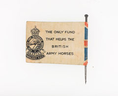 Charity flag sold in aid of the Royal Society for the Prevention of Cruelty to Animals (RSPCA)