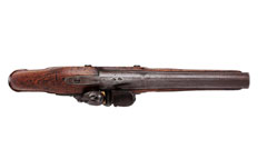 Pattern 1796 flintlock pistol for heavy dragoons, variation with ramrod pipe and Ordnance pattern lock, 1800 (c)