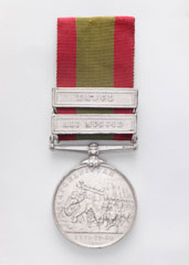 2nd Afghan War Medal 1878-80, with two clasps: 'Ali Musjid' and 'Kabul', Havildar Biaz, Queen's Own Corps of Guides, Punjab Frontier Force