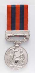 India General Service Medal 1854-95, with clasp, 'Hazara 1891', Havildar Biaz, Queen's Own Corps of Guides, Punjab Frontier Force