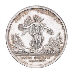 Silver medal commemorating the Duke of Wellington and Field Marshal Blucher, 1815 (c)