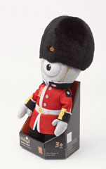 Olympic Games mascot 'Wenlock' in a Foot Guards uniform, 2012