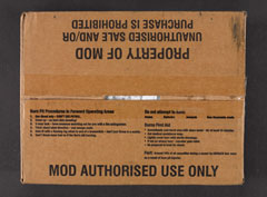 Cardboard box ration pack, menu two, 2013