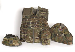 Multi-terrain pattern (MTP) Osprey Mk 4 body armour cover, vest front,  2010 (c)