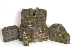 Multi-terrain pattern (MTP) Osprey Mk 4 body armour cover, vest front, 2010 (c)