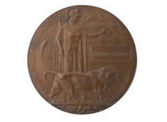 Commemorative Medallion 1914-1918, issued to the next of kin of Private Thomas Stupple, Machine Gun Corps