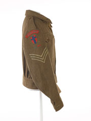 Battle dress blouse, 1940 Pattern, worn by Sergeant Max Kahn, Pioneer Corps, 1944 (c)