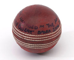 Cricket ball, 'Ashes in the Desert', Operation TELIC, Iraq, 25 October 2006