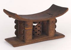 Ashanti stool taken from the Palace of King Prempei at Kumasi during the 3rd Ashanti War, 1896