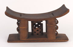 Ashanti stool taken from the Palace of King Prempei at Kumasi during the 3rd Ashanti War, 1896