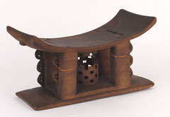 Ashanti stool taken from the Palace of King Prempei at Kumasi during the 3rd Ashanti War, 1896