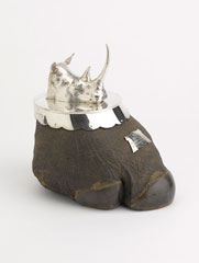 Rhinoceros foot inkwell, King's African Rifles, 1911