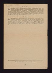Forms of prayers to be used on 4 August 1918