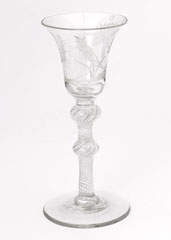 Jacobite drinking glass, 1760 (c)
