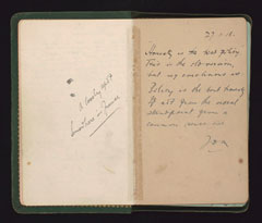 Autograph book collected by M Wheatcroft, Women's Army Auxiliary Corps, during her service in France, 1917-1918