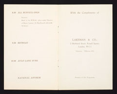 Women's Royal Army Corps, Auxiliary Territorial Service and Queen Mary's Army Auxiliary Corps reunion programme, 23 March 1957