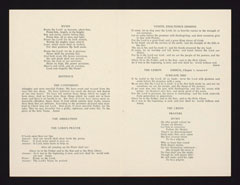 Order of service, 24 March 1957