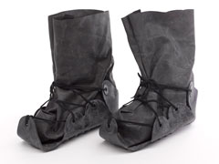 Pair of black rubber Nuclear, Biological and Chemical (NBC) over boots, 1986