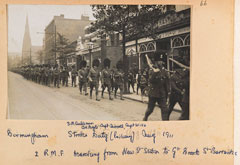 2nd Battalion The Royal Munster Fusiliers on strike duty, Birmingham, August 1911
