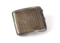 Cigarette case belonging to Second Lieutenant Frederick Skidmore, The King's Own (Yorkshire Light Infantry), 1914 (c)