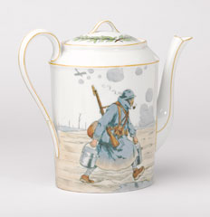 Coffee pot with lid, 'La Grande Guerre', 1919 (c)