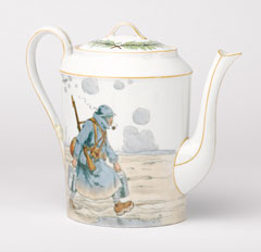 Coffee pot with lid, 'La Grande Guerre', 1919 (c)