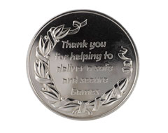 Medallion presented to soldiers after the London Olympics, 2012