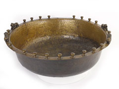 The Asante Aya Kese, or great brass basin, a Ghanaian ceremonial bowl, which originally stood outside the royal mausoleum at Bantama, 1817 (c