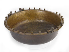 The Asante Aya Kese, or great brass basin, a Ghanaian ceremonial bowl, which originally stood outside the royal mausoleum at Bantama, 1817 (c